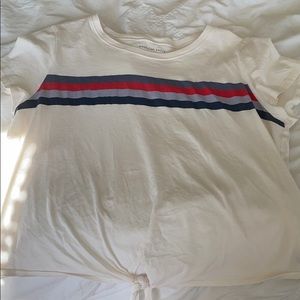 American eagle shirt with tie at bottom